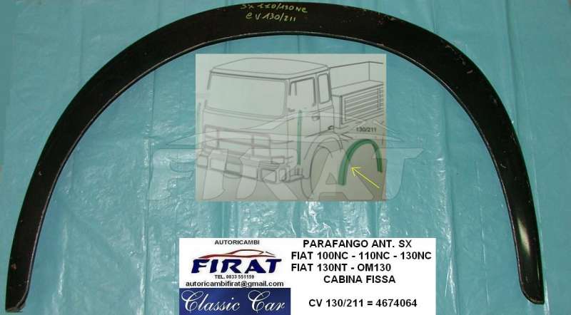 PARAFANGO FIAT 100NC 110NC 130NC OM130 ANT.SX 4674064